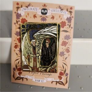 New OwlCrate Exclusive Good Omens 3D Moving Pin Perfect Pairings Series